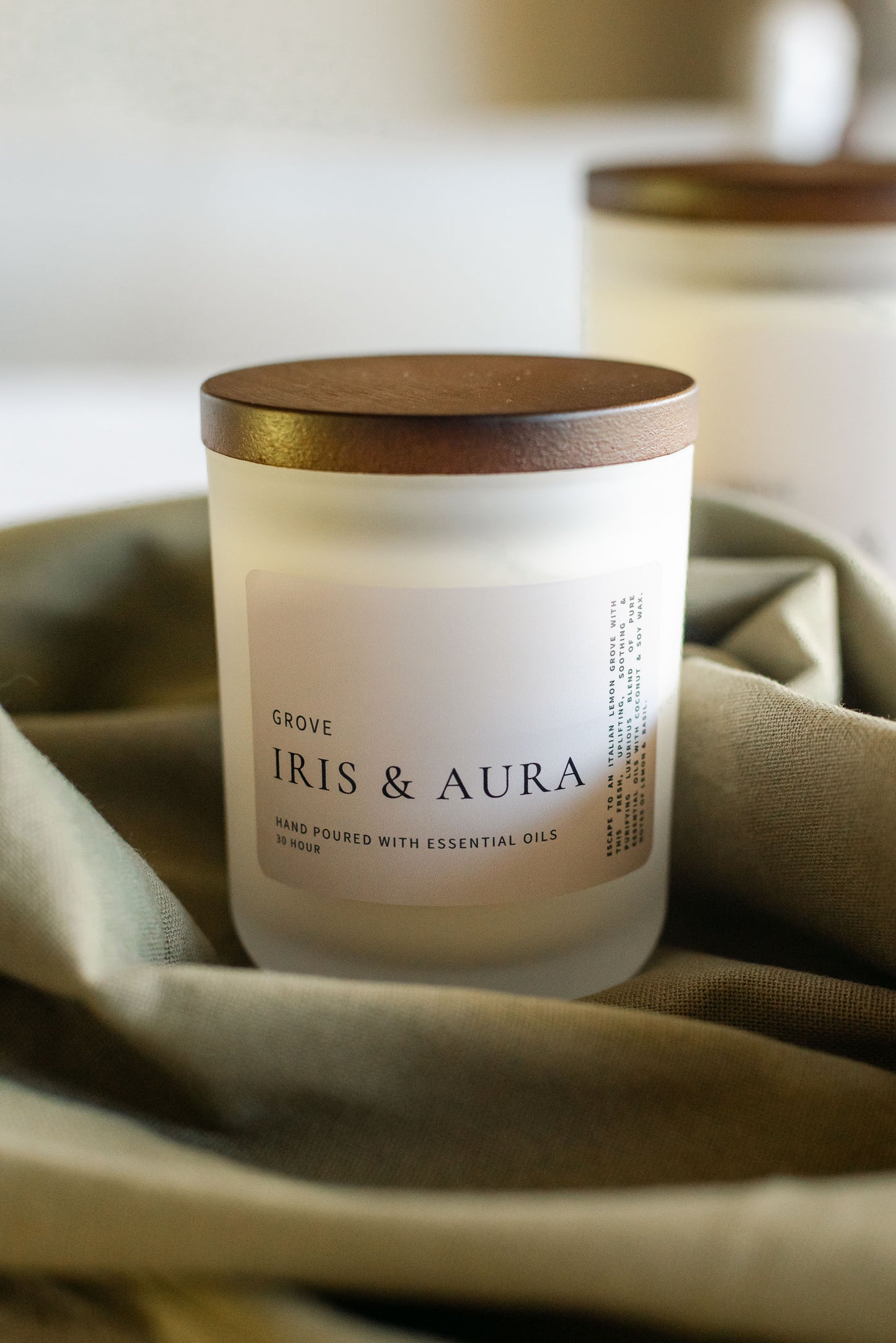 Grove | Italian Lemon, Fresh Basil & Peppermint Essential Oil Candle