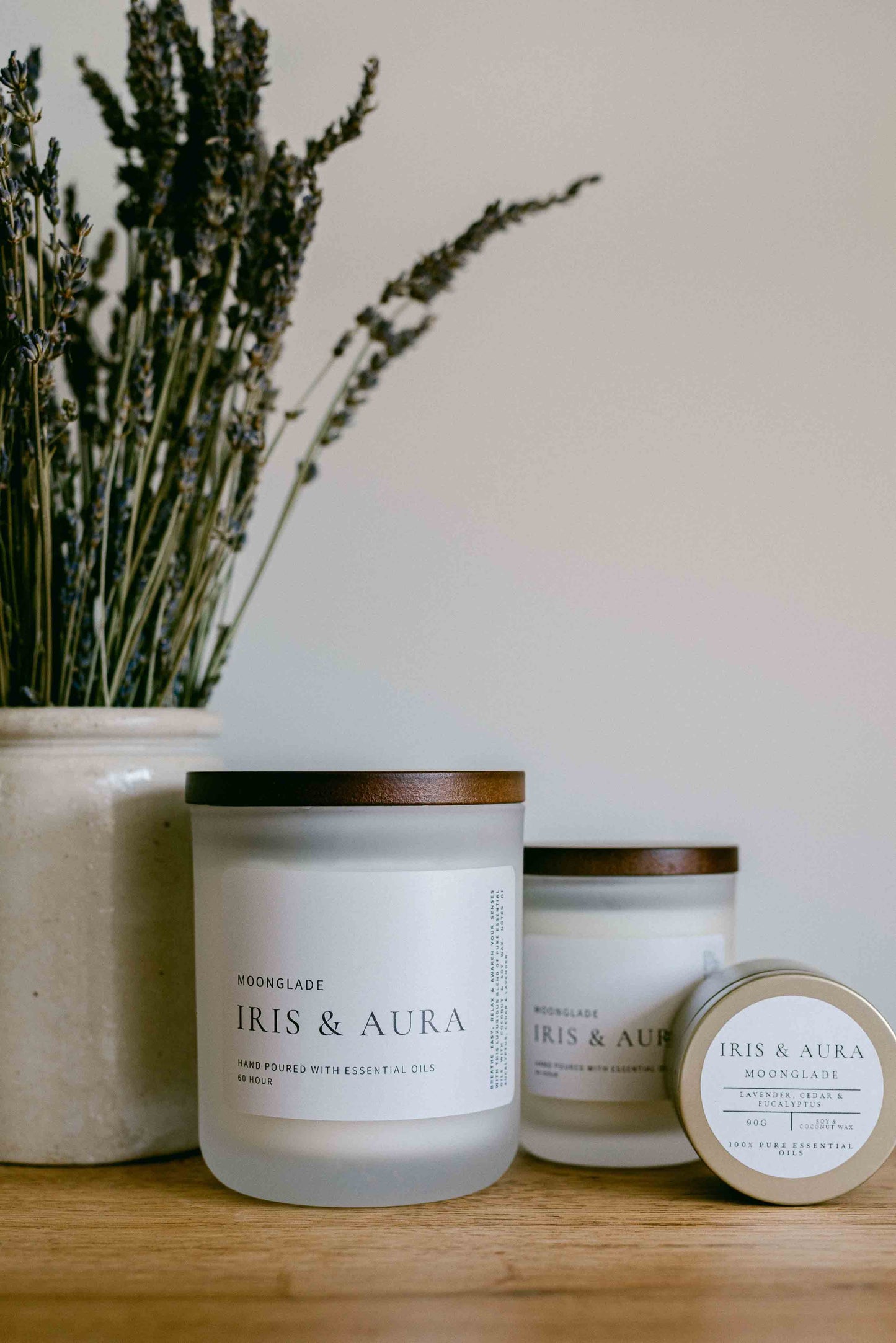 Moonglade | Australian Eucalyptus, Lavender & Cedarwood Essential Oil Candle